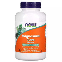 Now Foods - Magnesium 400mg - 180 φυτικές κάψουλες